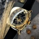 Жіночий наручний годинник Awarder 021-3D Де би не була Gold-Black-Black Leather - изображение 3