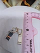 Сережки срібло 925 проба з пластинами золота 375 проби з написом Катря подвійні, трансформери - зображення 7