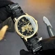 Годинник наручний Awarder 022 Black-Gold Mechanic Metall Не Забуду Дім - изображение 8