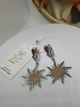 Серебряные серьги 925 проба Солнце с золотом 375 проби - изображение 5