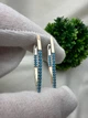 Серьги из серебра 925 пробы с накладками золота 375 проба Алиса, стрелы с цирконами зелеными - изображение 5