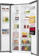 Холодильник SBS Gorenje, 179х62х91см, 2 двері, 344(197)л, А+, NF+, Інв., Зона св-ті, диспенсер, Зовн. Диспл, нерж - зображення 2
