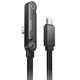 Кабель зарядки Hoco U150 Type-C - Type-C (60W) (1.2М) бічний штекер та підставка швидка зарядка для Android/Samsung/Apple Чорний - изображение 1