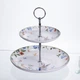 Этажерка Garden Rabbits фарфоровая 2-ярусная для фруктов и десертов 23x24 см Yiwu HP-7323-6 - изображение 3