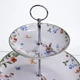 Этажерка Garden Rabbits фарфоровая 2-ярусная для фруктов и десертов 23x24 см Yiwu HP-7323-6 - изображение 5