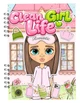 Альбом на липучках для девочек Clean Girl Life Модница формат много одежды, кухня, спортзал формат А5 - изображение 1