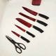 Набір ножів Edenberg EB-11027 7 предметів Red - зображення 6