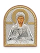 Серебряная икона Св Матрона с позолотой (11х9см) на подставке — подарочная ювелирная - изображение 5