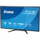 IIYAMA 42.5" 16:9 ips рк монітор, 3840х2160, 3 мс (gtg), 60 Гц, 450 кд/м2, kvm, hdr10, PiP/PbP, 2xHDMI 2.0/ x4373uhsu-b2 - изображение 5