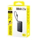 Зовнішній акумулятор Baseus EnerFill FC11 Digital Display Power Bank with Dual Built-in Cables 10000mAh 22.5W Cosmic Black (E0027R04) - зображення 2