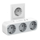Сетевой фильтр Tessan TS-322 3600Вт 16А Белый разветвитель тройник 3 розетки 2 USB-А с выключателем - изображение 5
