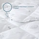Ковдра бавовняна ТЕП DREAM COTTON 140×210 см півтораспальна зимова антиалергенна бавовняне волокно 350 г/м² мікрофібра - зображення 2