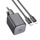 УМБ Павербанк Hoco J123D 90000 mAh 22.5W 3A и Подарок Сетевой Адаптер Hoco 20W с кабелем Type-C to Type-C с быстрой зарядкой Павербанк с фонарем Черный - изображение 8