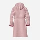 Халат женский махровый теплый с капюшоном Lacoste 916172536 S-M Розовый (1159821088) - изображение 2