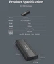 Зовнішня кишеня Blueendless M2821SN для M.2 SSD NVMe (PCIe) / NGFF (Sata) Type-C USB 3.1 Gen 2 чорний - зображення 7