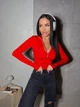 Боди женское из микродайвинга 42-46 красный - изображение 1