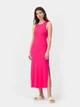 Платье миди летнее женское 4F Dress F049 4FSS23TDREF049-54S S Розовое (5904698253555) - изображение 6