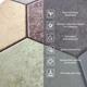 Вологопоглинаючий килимок Шестикутники Sticker Wall 380х580х3 мм (SW-00001571) - зображення 4
