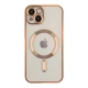 Чохол TPU Metallic Full Camera with Magsafe для iPhone 15 Gold - изображение 1
