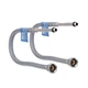 Шланг для підключення змішувача Thermo Alliance Standart (пара) 100 см NYLON M10x1/2"В довга голка TAS386W100L - зображення 1