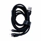 Кабель для заряджання 3 в 1 microUSB Type-C Lightning підтримка швидкого заряджання чорний - зображення 1