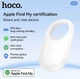 Умный брелок Hoco E94 Tiger GPS Bluetooth белый ABS пластик для поиска вещей 52х29х8.1мм 8.6 г - изображение 7
