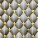 Самоклейна декоративна настінно-стельова 3D панель Sticker Wall Ромб 700х700х4 мм Сіро-золотий (SW-00001986) - зображення 1