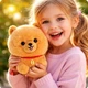 Мягкая плюшевая игрушка собачка чау чау пушистый антистресс как живой 20 см Бежевый (Vl 181) - изображение 4