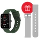 Смарт-часы 2E Alpha SQ Music Edition, 46mm, IP68, BT5.2, 300mAh, black/green+ ремінець сірий UA UCRF - изображение 1