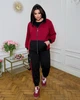 Женский костюм повседневный бордовый 50-52 р2336.143 - изображение 1