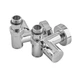 Комплект кранов для полотенцесушителя угловой Koer KR.SET.551 - M1/2'xM1/2'' под ТЭН хромированный (KR5841) - изображение 5