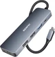USB-хаб Benfei USB-C Hub 5 in 1, 2xUSB-A 2.0, 1xUSB-A 3.2, USB-C PD 100Вт, HDMI 4K@30Гц, 0.2м, grey - зображення 1