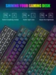 Игровая влагозащищенная компактная клавиатура MageGee TS91, c RGB подсветкой, 61 клавиша, IPX4, мембранная, проводная, ENG, чёрный - изображение 2