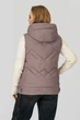 Жіночий жилет Маргарита з капюшоном та кишенями All Posa 54 Пудровий (ap4037#22924) - зображення 3