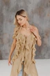 Блузка з воланами довга ART KNIT карамель, M 044126 - зображення 6