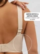 Бесшовный бюстгальтер 5XL (100F, 105C, 105D, 105E) Free Bra с глубоким сеточкой декольте Анатомический эластичный лиф широкие бретели без косточек Бежевый 583357519 - изображение 6