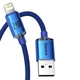 Кабель Baseus Crystal Shine Series USB to Lightning 2.4A 2м (CAJY000103) Blue - зображення 3
