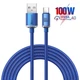 Кабель Baseus Crystal Shine Series Fast Charging Data Cable USB to Type-C 100W 20V 5A 1.2м (CAJY000403) Blue - зображення 1