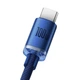 Кабель Baseus Crystal Shine Series Fast Charging Data Cable USB to Type-C 100W 20V 5A 1.2м (CAJY000403) Blue - зображення 2