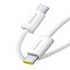 Кабель Baseus Dynamic 4 Series Fast Charging Data Cable Type-C to Type-C 100W 20V 5A 2м (P10381400211-01) White - зображення 5