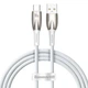 Кабель Baseus Glimmer Series Fast Charging Data Cable USB to Type-C 100W 20V 5A 1м (CADH000402) White - изображение 1