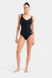 Купальник жіночий Arena CLIP BACK SWIMSUIT SOLID B 010651-510 44 Чорний - изображение 2