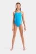 Купальник для дівчаток Arena GRAPHIC SWIMSUIT V BACK 010407-830 8 128 см Блакитний - зображення 2