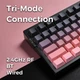 Клавіатура Бездротова MCHOSE G75 PRO Blackpink Gradient Ігрова Механічна. 2.4G/Bluetooth/Кабель. Hot-Swap. Батарея 8000mAh. RGB Підсвічування. Tofu Switch - зображення 4