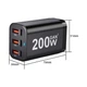 Настільна зарядна станція 200W GaN, 6 портів (4×USB-C + 4×USB-A), PD 3.0 - изображение 3