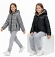 Сверхлегкая двусторонняя куртка для девочки Brums 213BGAA006-919 черный, белый 140 - изображение 1