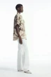 Сорочка жіноча лляна COS botanical-print short-sleeve linen shirt 1231880001 Eur 36 Бежево-Коричневий - изображение 3