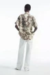 Сорочка жіноча лляна COS botanical-print short-sleeve linen shirt 1231880001 Eur 36 Бежево-Коричневий - изображение 5