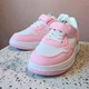 Кроссовки на липучке Xifa для девочки Бело-розовый 34 (21 см) (533-018 white-pink) - изображение 5