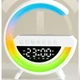 RGB ночник с беспроводной зарядкой 15W | Bluetooth колонка | часы | лампа для сна | 13 режимов подсветки - изображение 1